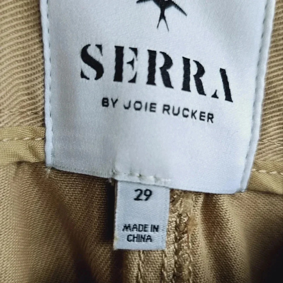 Sierra by Joie Rucker Distressed Bermuda Shorts Khaki Sahara Brown size XL 29 - Picture 4 of 8